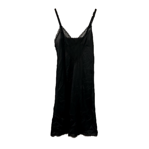 VINTAGE | Black lace detailed slip dress - Picture 1 of 8